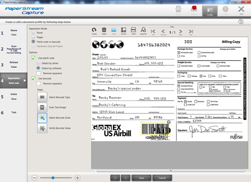 Fujitsu FI-7300NX Paper Stream Capture